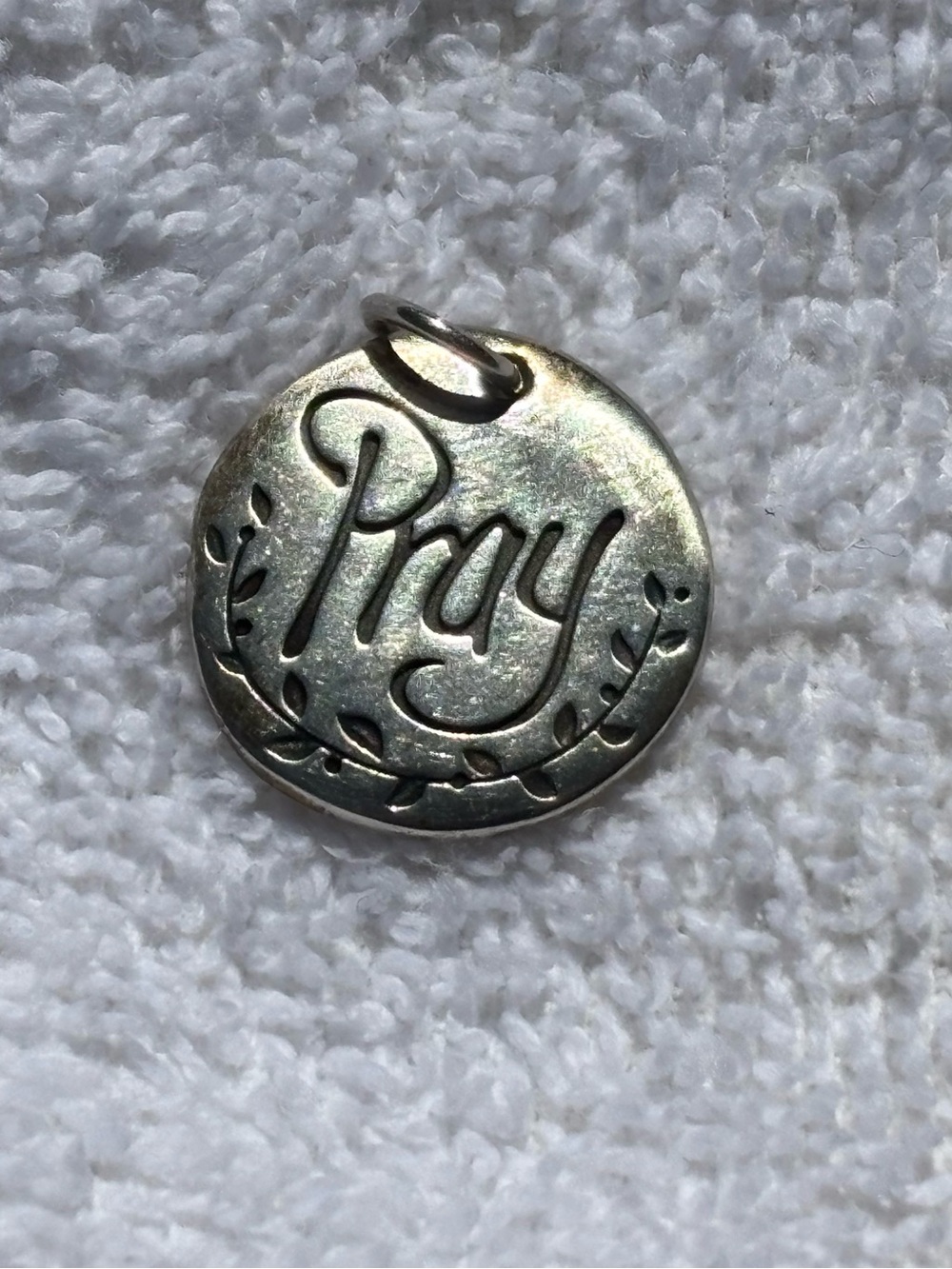 Retired James Avery 925 Sterling Silver Round Charm - Women Jewelry